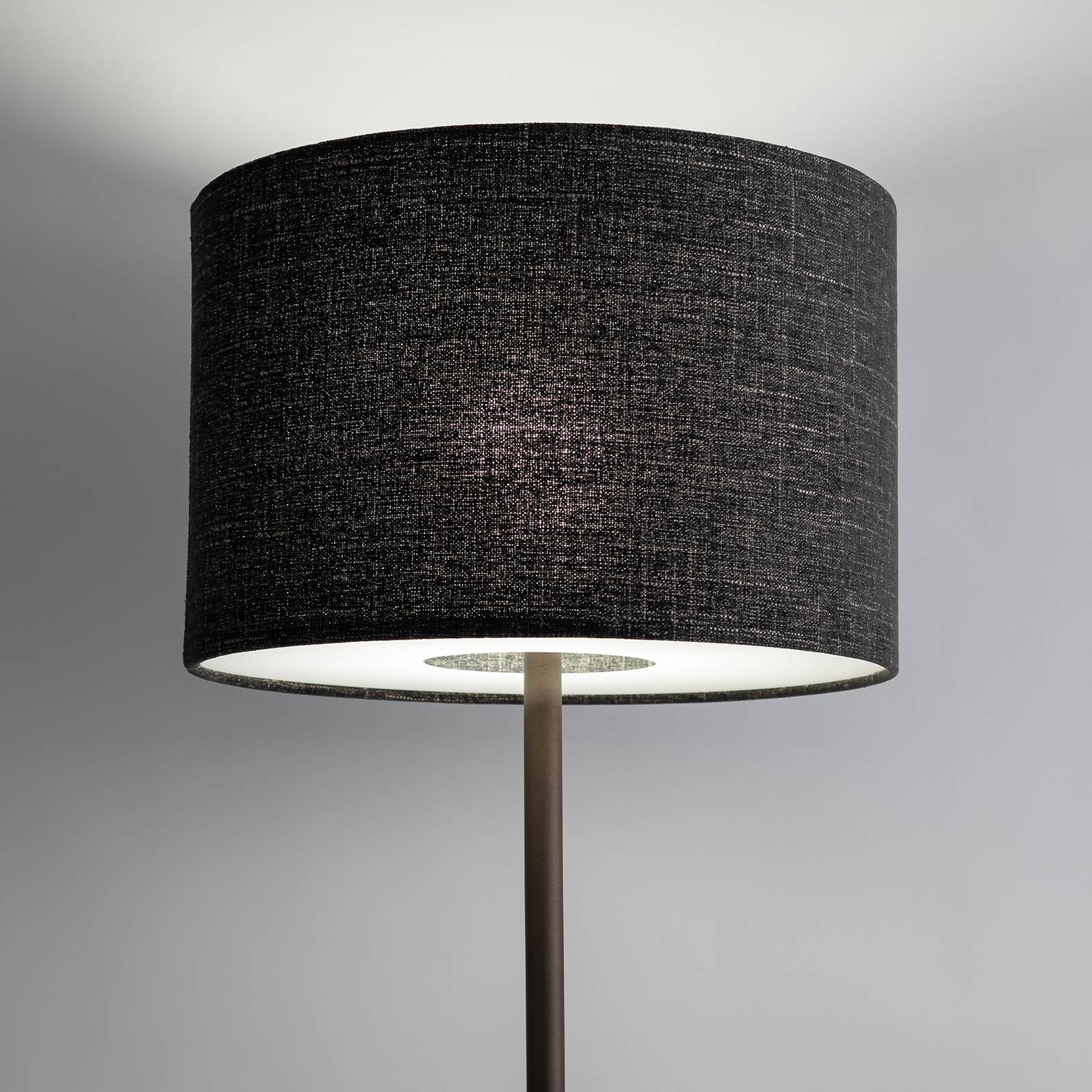 Nowodvorski Lighting Vloerlamp Amarela, zwart gemêleerd, textiel, E27