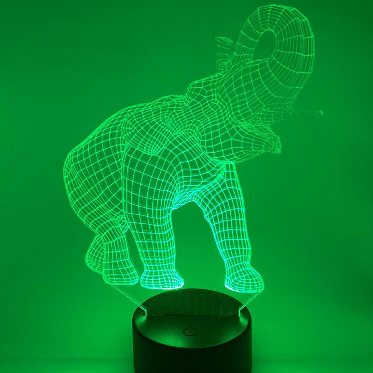 Merkloos 3D LED LAMP - OLIFANT - Ontwerp-zelf.nl