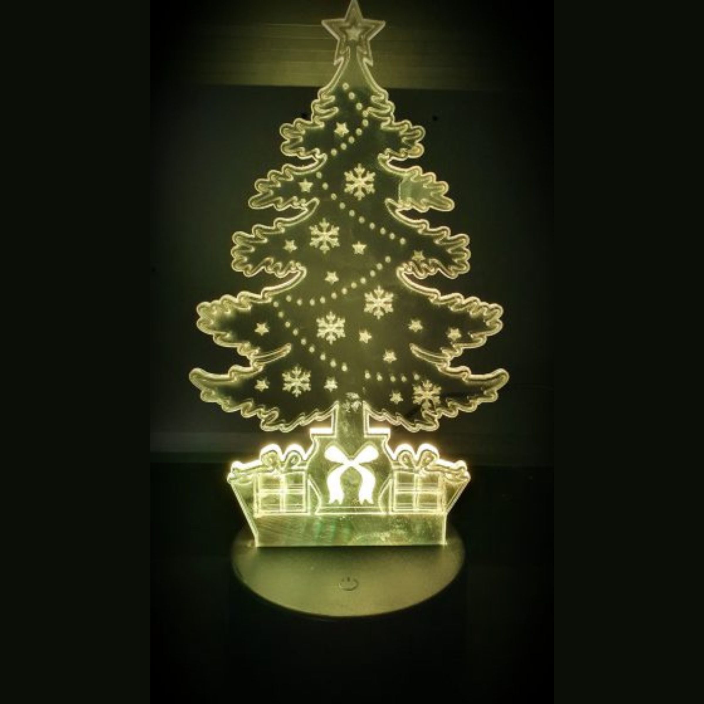 Merkloos 3D LED LAMP - KERSTBOOM - Ontwerp-zelf.nl