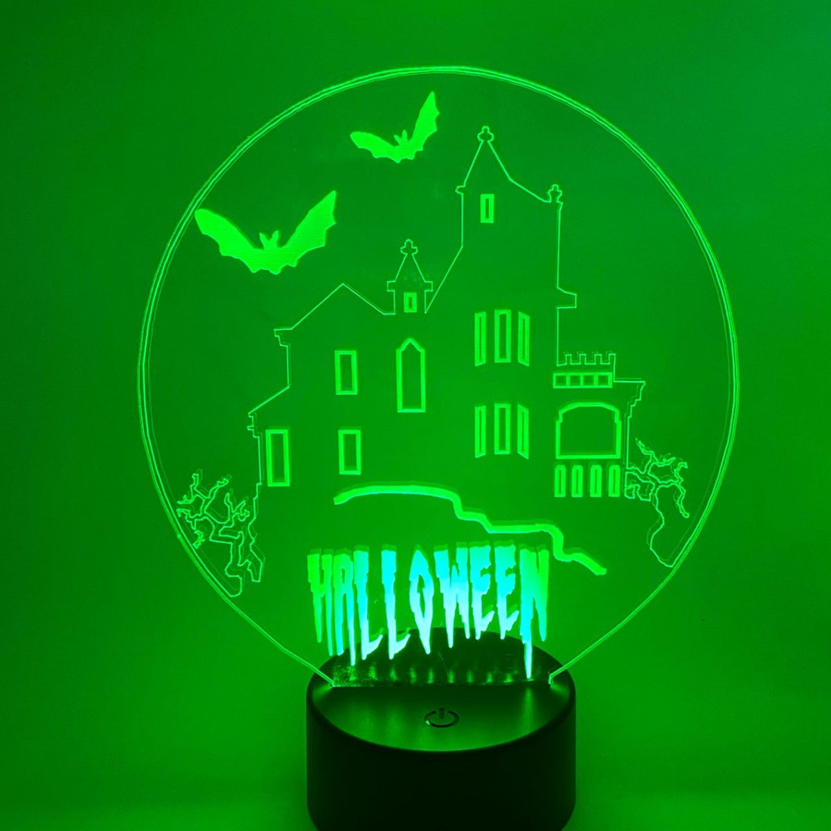 Merkloos 3D LED LAMP - HALLOWEEN HUISJE - Ontwerp-zelf.nl