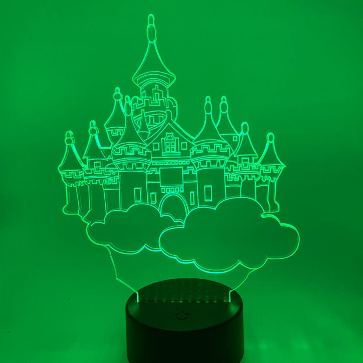 Merkloos 3D LED LAMP - LUCHTKASTEEL - Ontwerp-zelf.nl