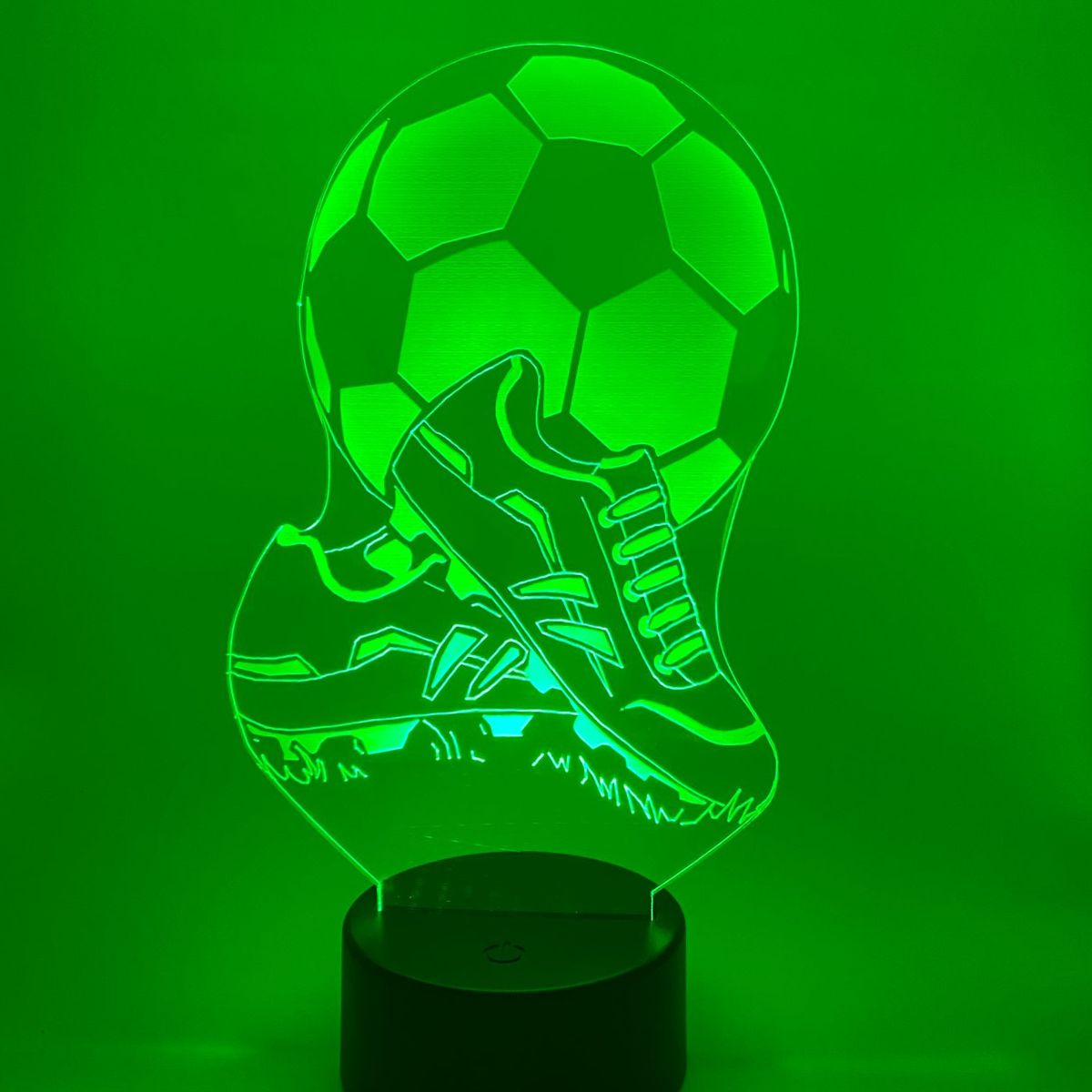 Merkloos 3D LED LAMP - VOETBAL MET SCHOENEN - Ontwerp-zelf.nl