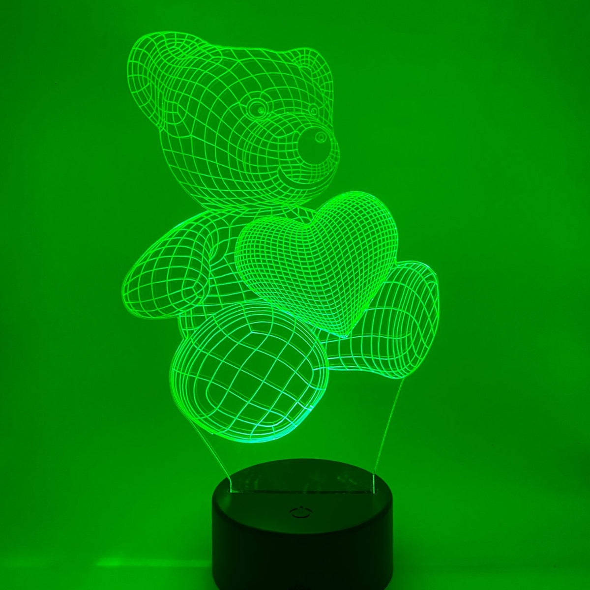 Merkloos 3D LED LAMP - BEER MET HART - Ontwerp-zelf.nl