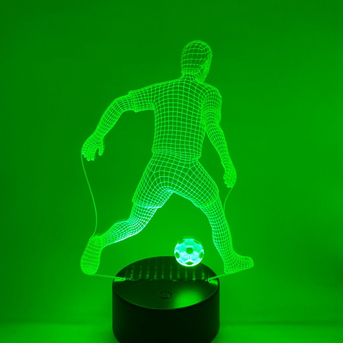 Merkloos 3D LED LAMP - VOETBALLER 2 - Ontwerp-zelf.nl
