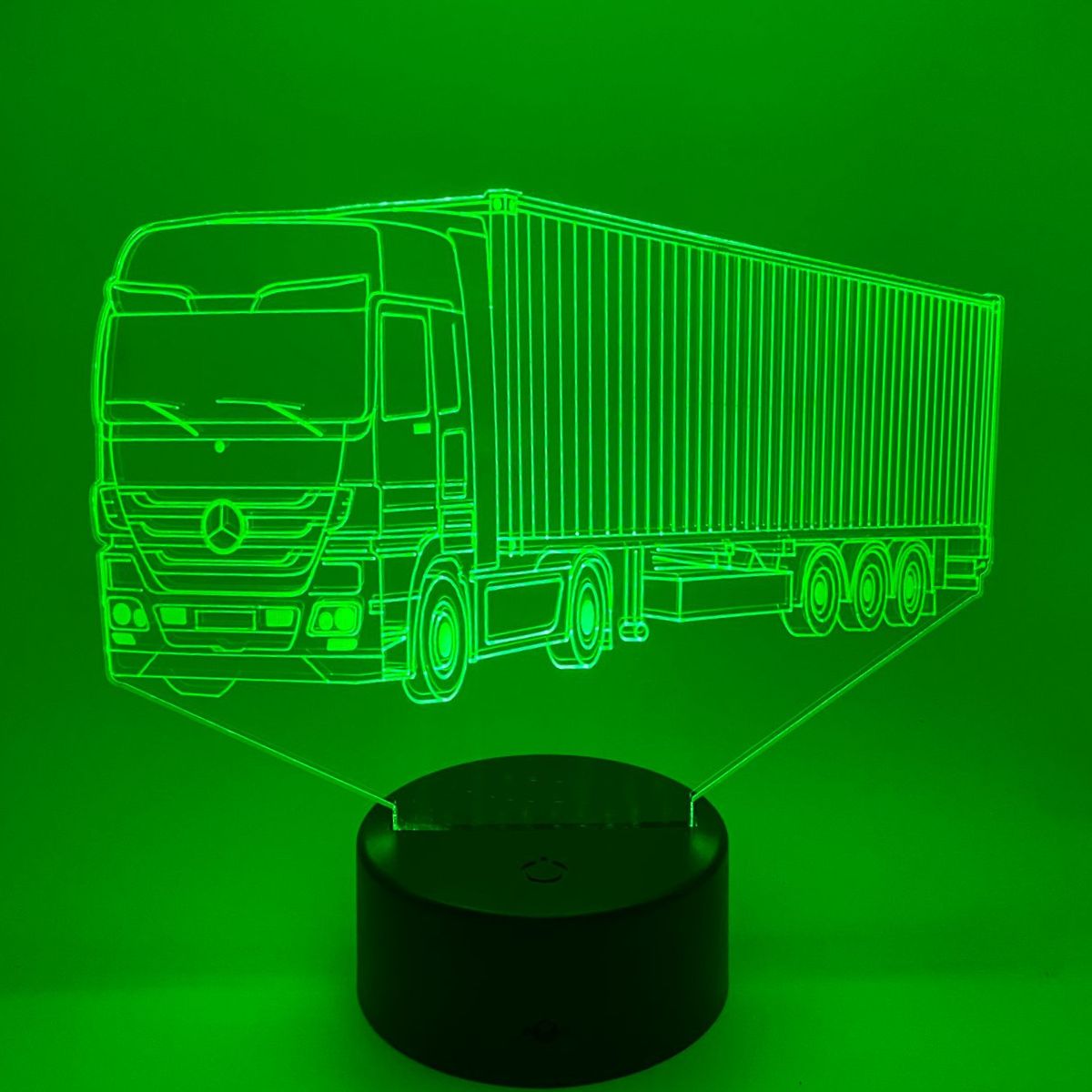 Merkloos 3D LED LAMP - VRACHTWAGEN 3 - Ontwerp-zelf.nl