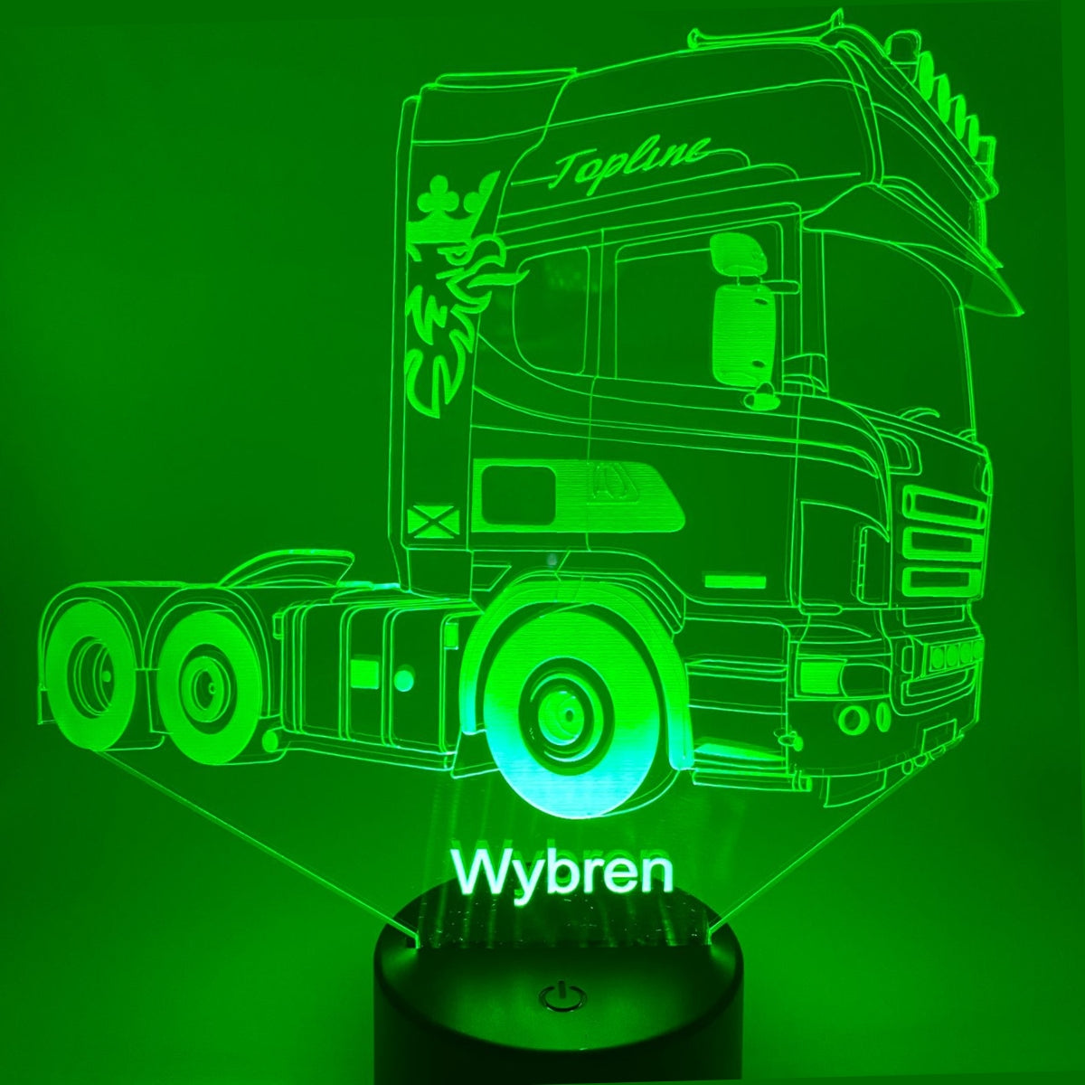 Merkloos 3D LED LAMP - VRACHTWAGEN SEMI 4 - Ontwerp-zelf.nl