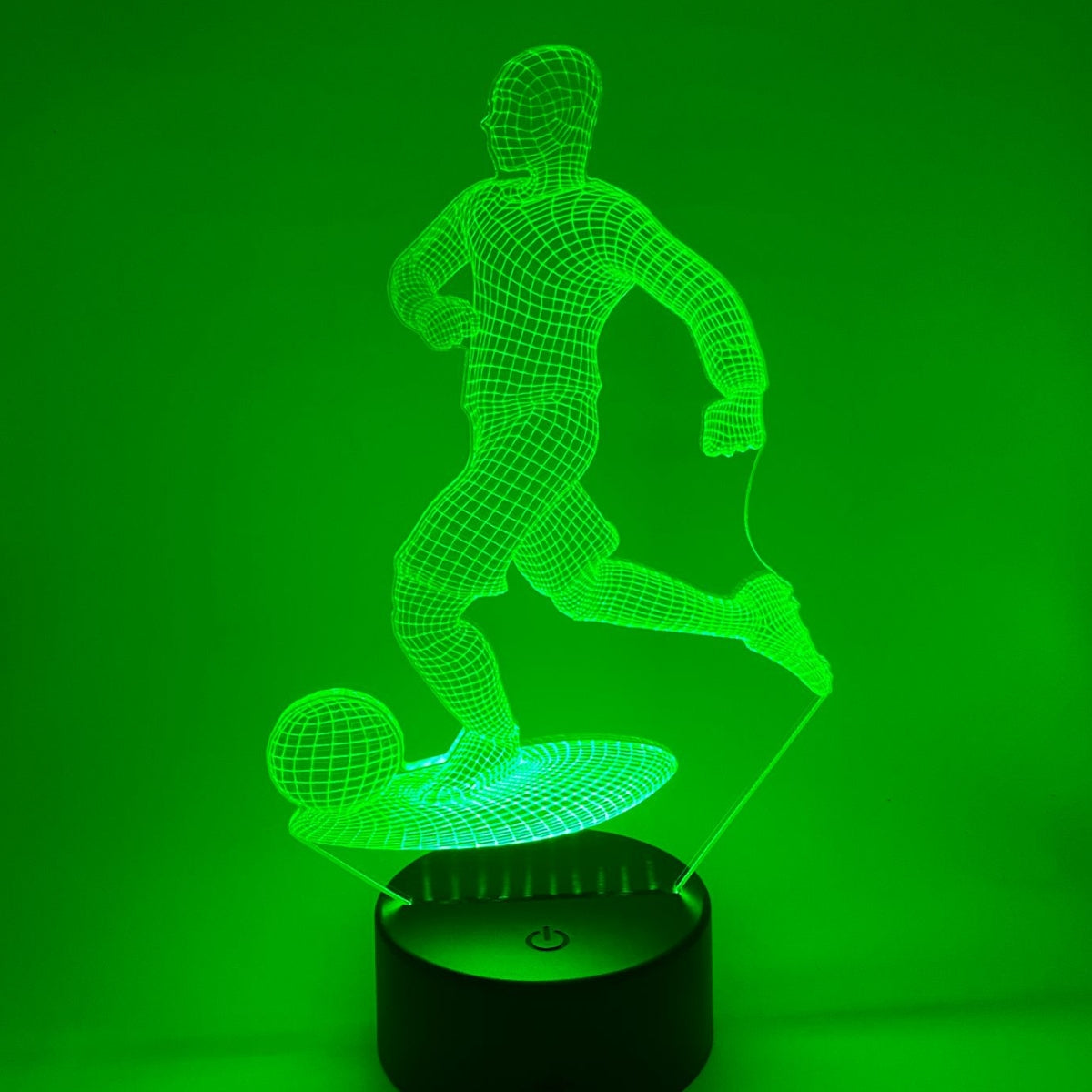 Merkloos 3D LED LAMP - VOETBALLER - Ontwerp-zelf.nl