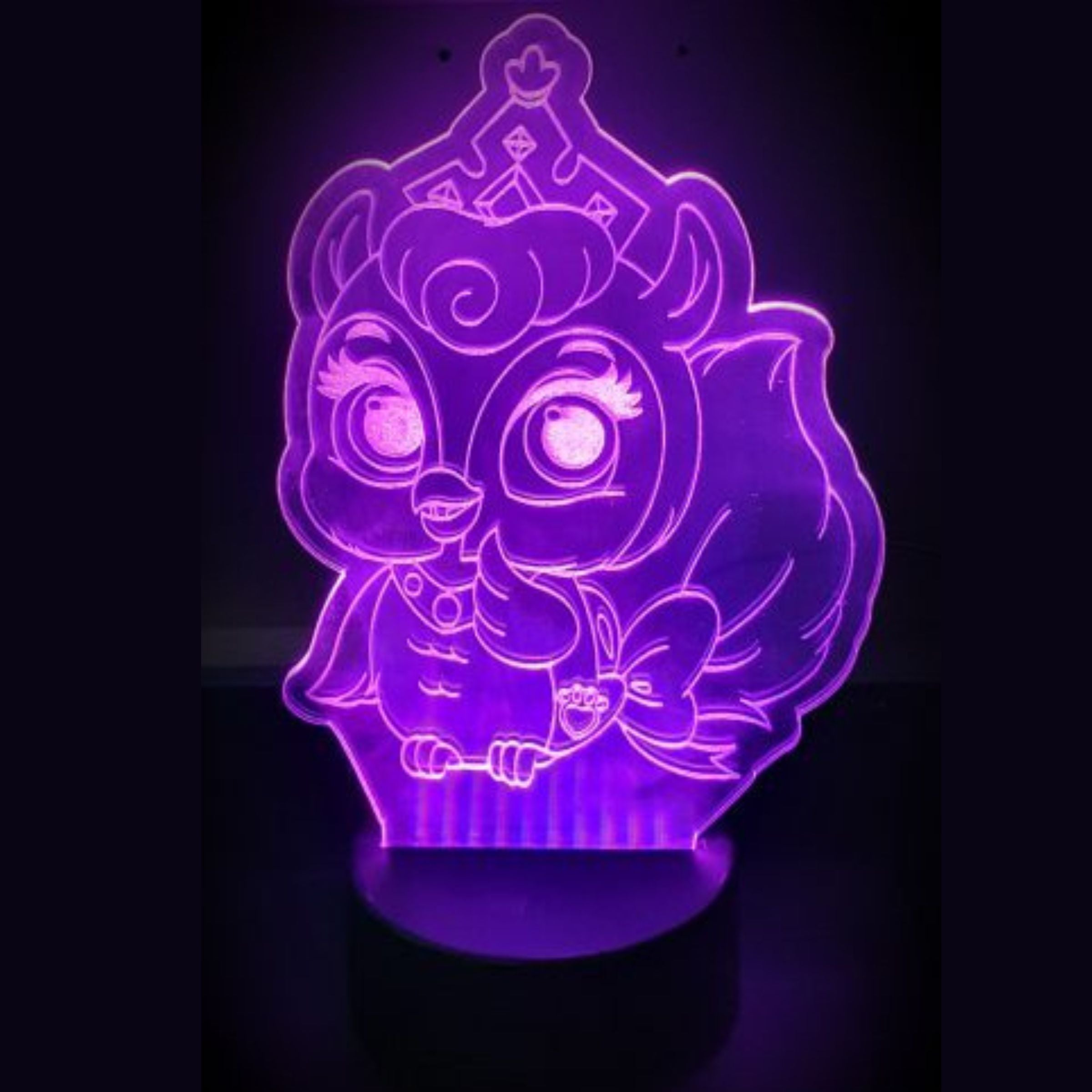 Merkloos 3D LED LAMP - UILTJE - Ontwerp-zelf.nl