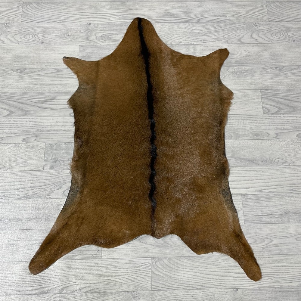 Lederstore Geitenhuid bruin zwart 90x75cm