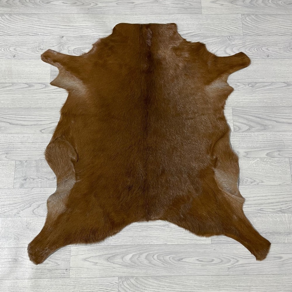 Lederstore Geitenhuid bruin wit 85x80cm