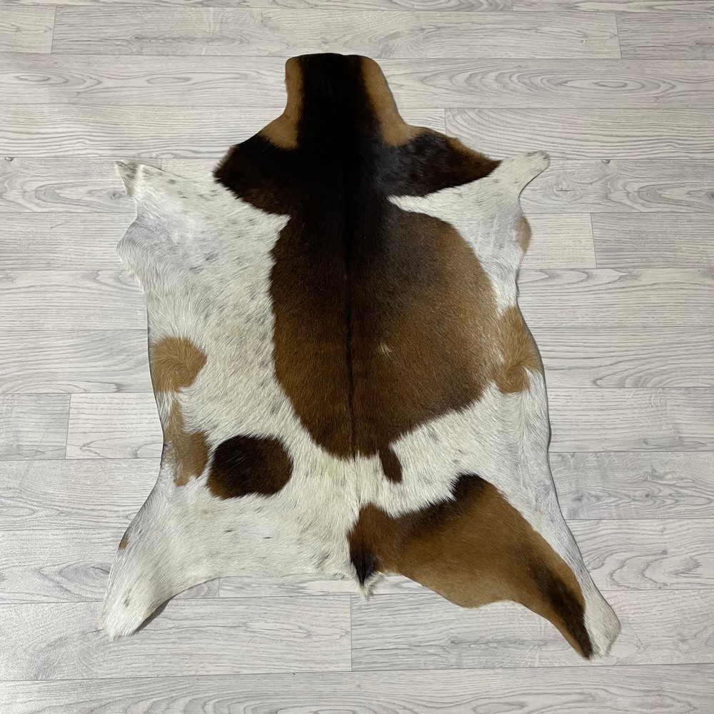 Lederstore Geitenhuid bruin zwart wit 90x70cm