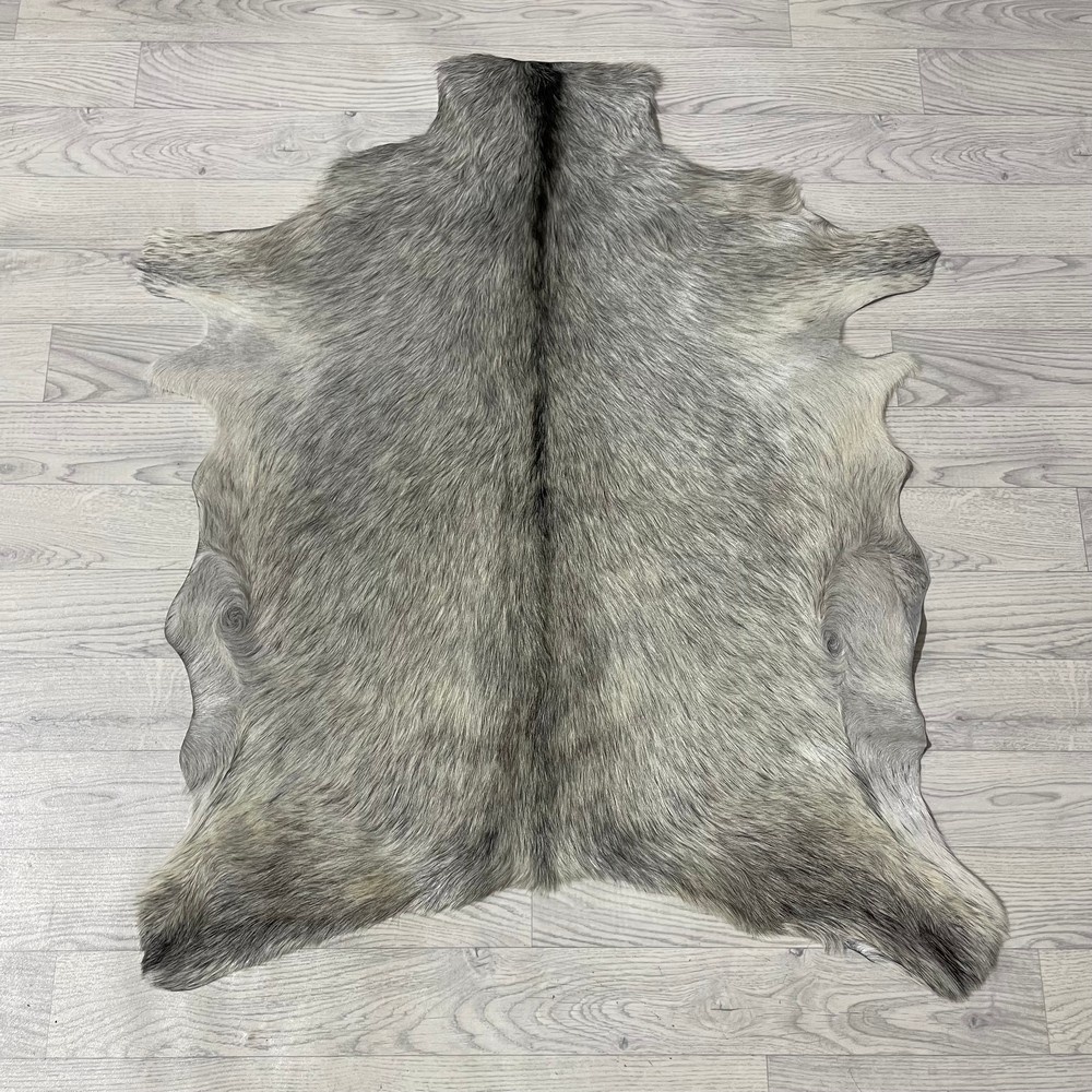 Lederstore Geitenhuid grijs wit creme zwart 105x90cm