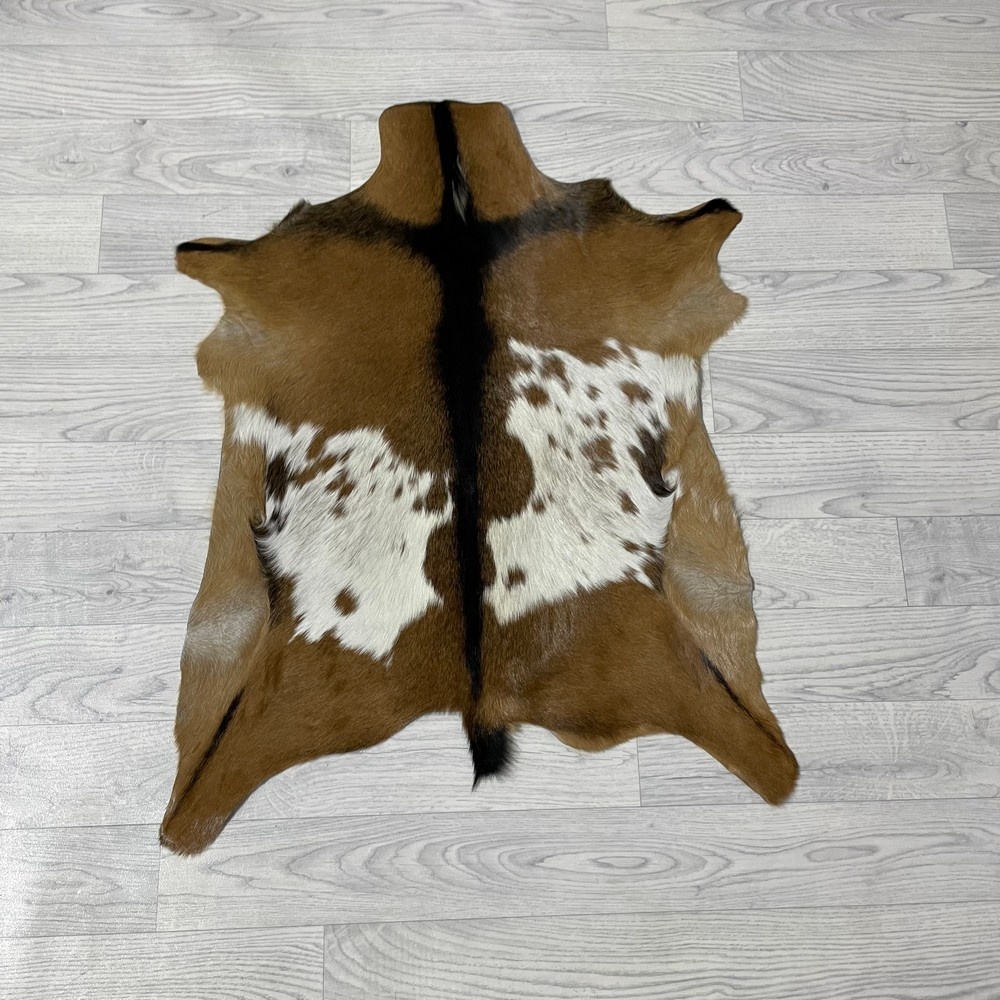 Lederstore Geitenhuid bruin zwart wit 80x65cm