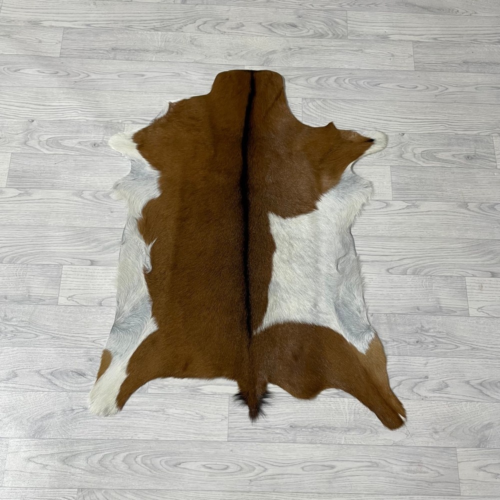 Lederstore Geitenhuid bruin zwart wit 90x70cm