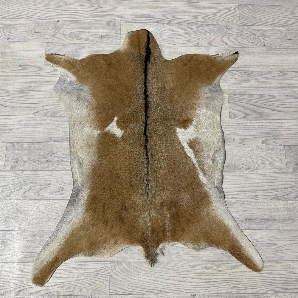 Lederstore Geitenhuid bruin zwart wit 85x75cm