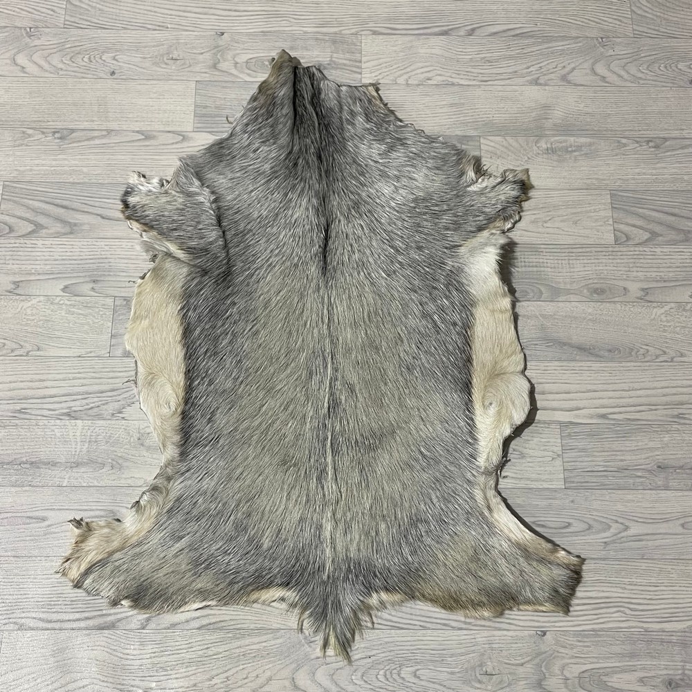 Lederstore Geitenhuid beige creme bruin wit 90x75cm