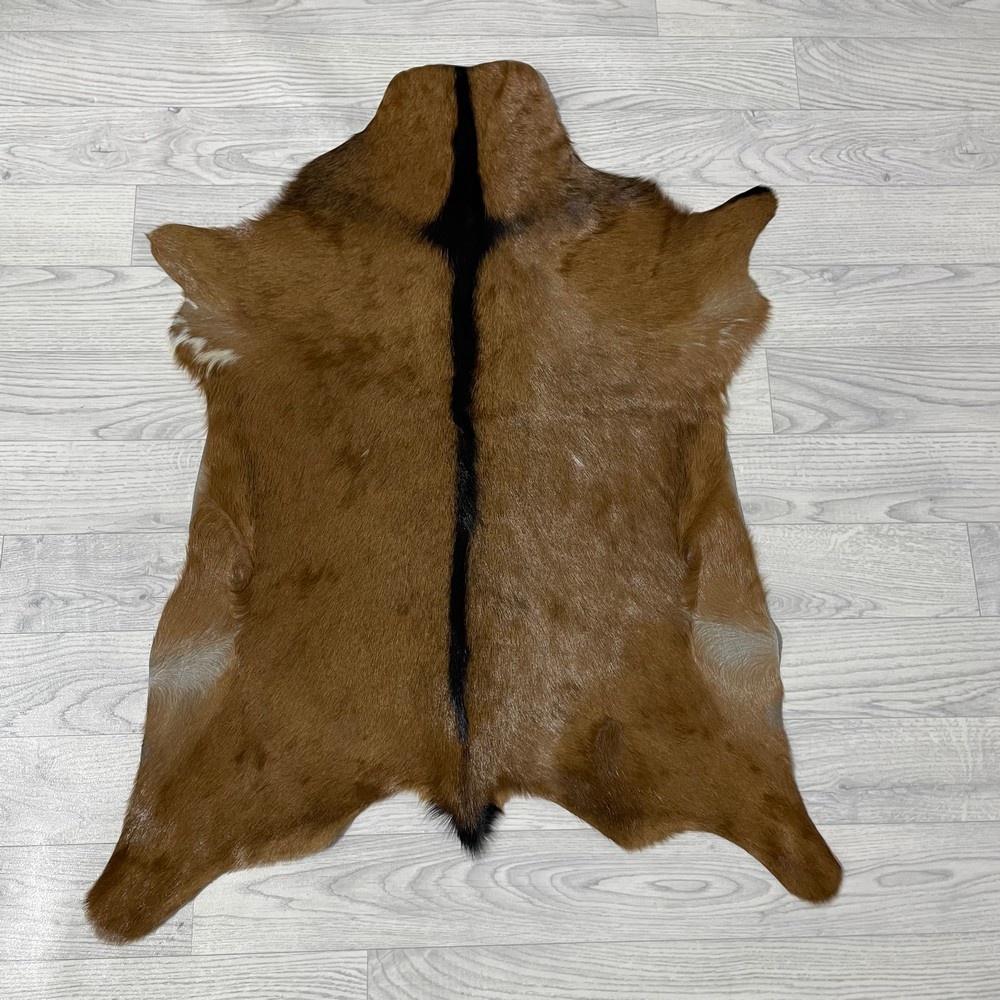 Lederstore Geitenhuid bruin zwart wit 85x70cm