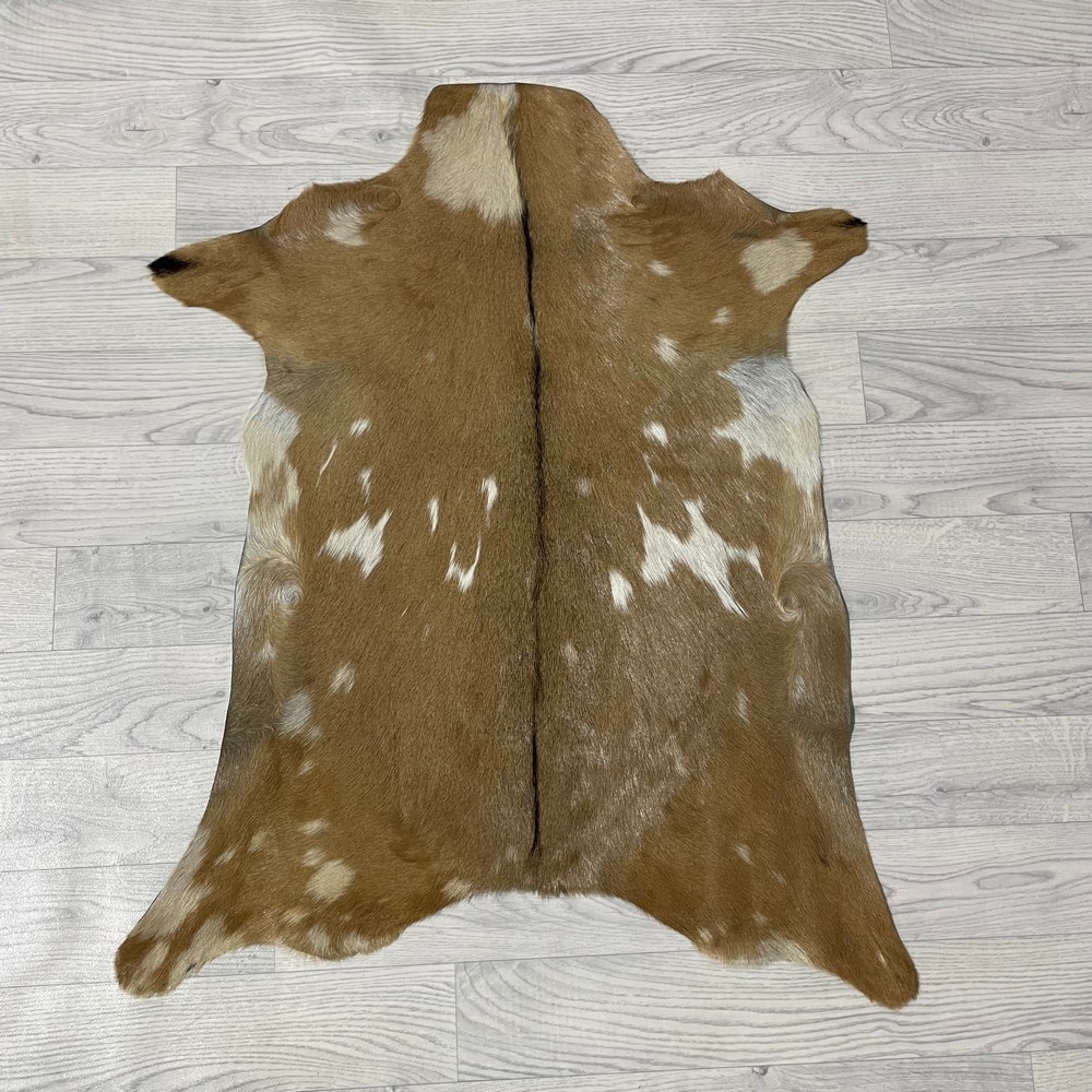 Lederstore Geitenhuid bruin zwart wit 85x70cm