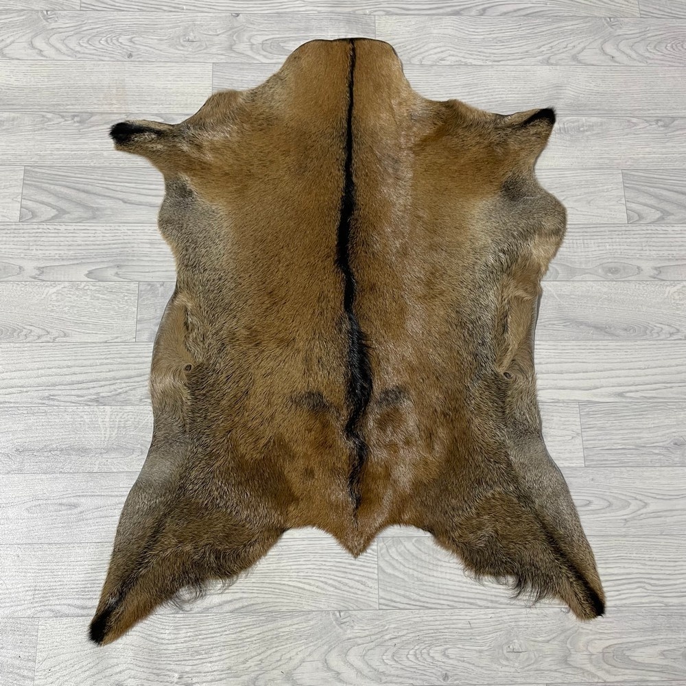 Lederstore Geitenhuid bruin zwart 90x70cm