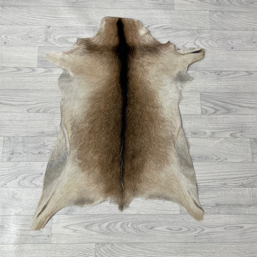 Lederstore Geitenhuid bruin beige 80x65cm