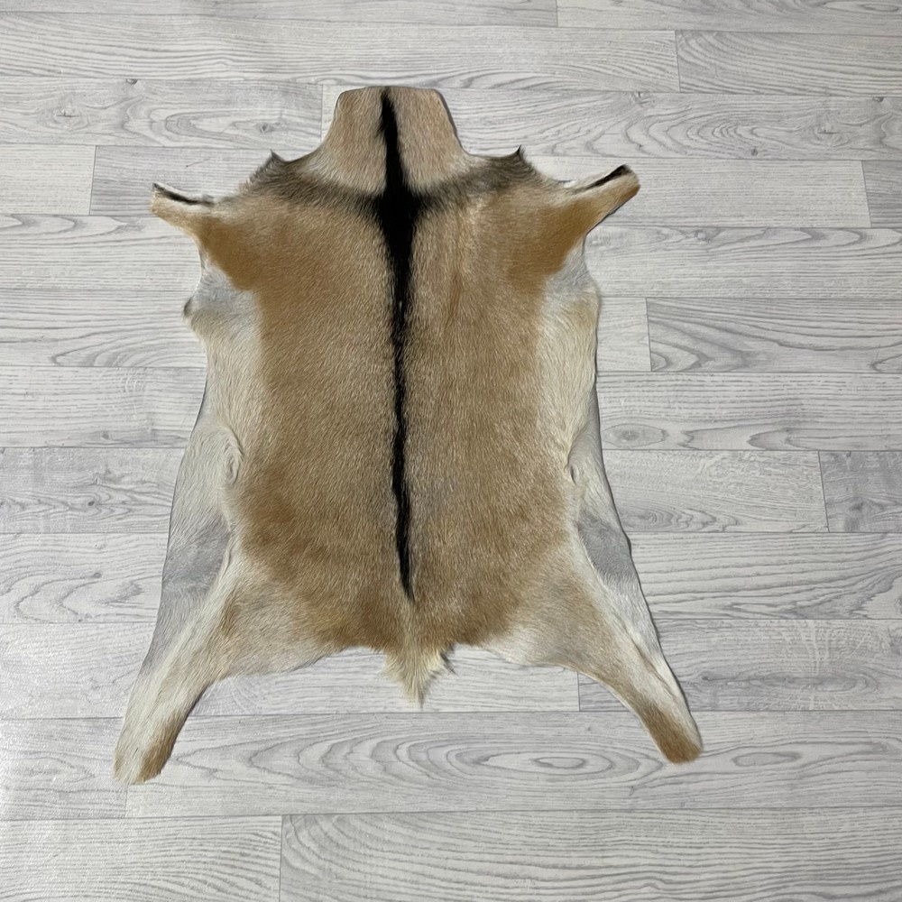 Lederstore Geitenhuid bruin zwart wit 80x65cm