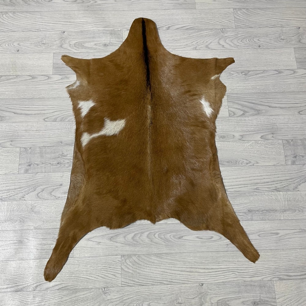 Lederstore Geitenhuid bruin zwart wit 90x65cm