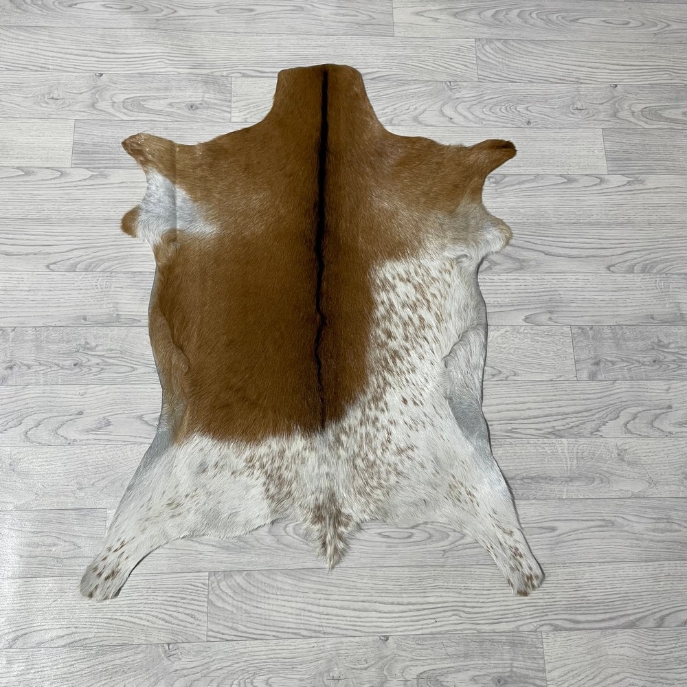 Lederstore Geitenhuid bruin zwart wit 90x70cm