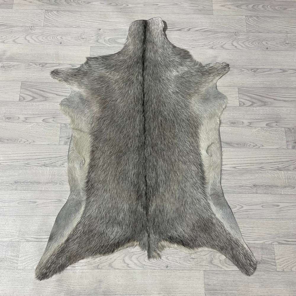 Lederstore Geitenhuid grijs wit creme bruin 110x85cm
