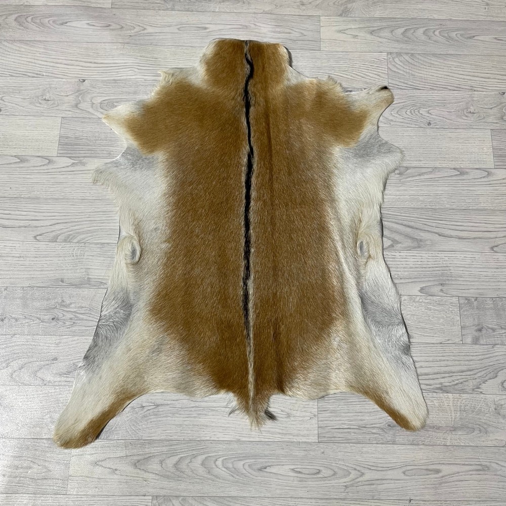 Lederstore Geitenhuid bruin zwart wit 90x75cm