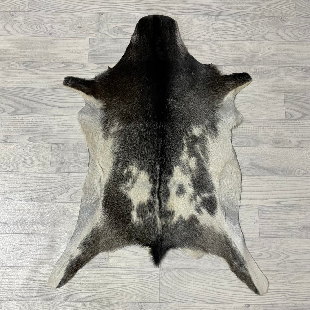 Lederstore Geitenhuid creme bruin zwart 85x65cm