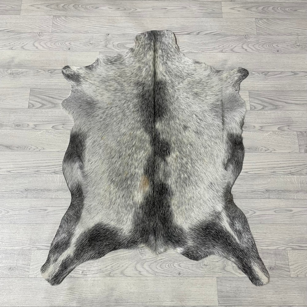 Lederstore Geitenhuid grijs wit creme bruin 105x85cm