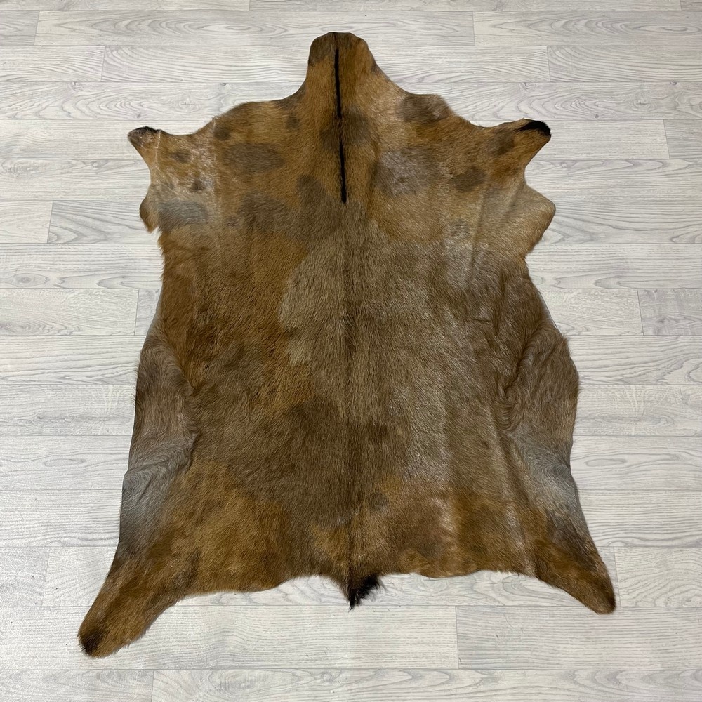 Lederstore Geitenhuid bruin zwart 120x90cm