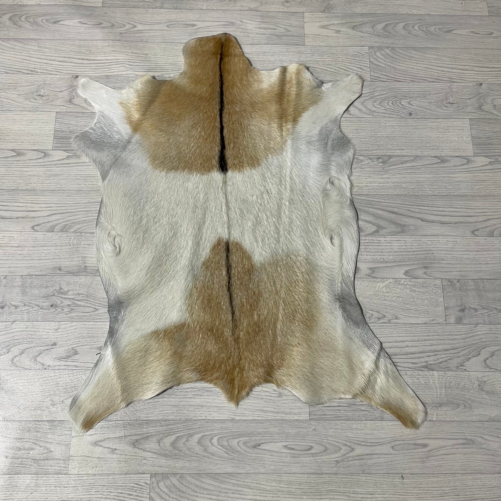 Lederstore Geitenhuid bruin zwart wit 90x70cm