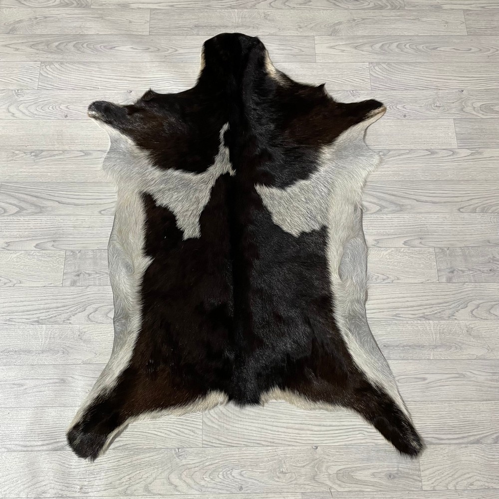 Lederstore Geitenhuid bruin zwart wit 110x80cm