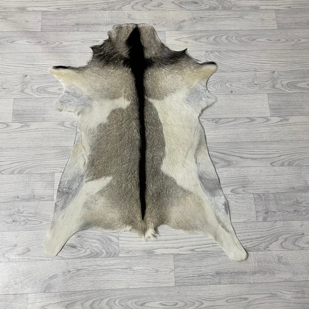 Lederstore Geitenhuid bruin zwart wit 90x70cm