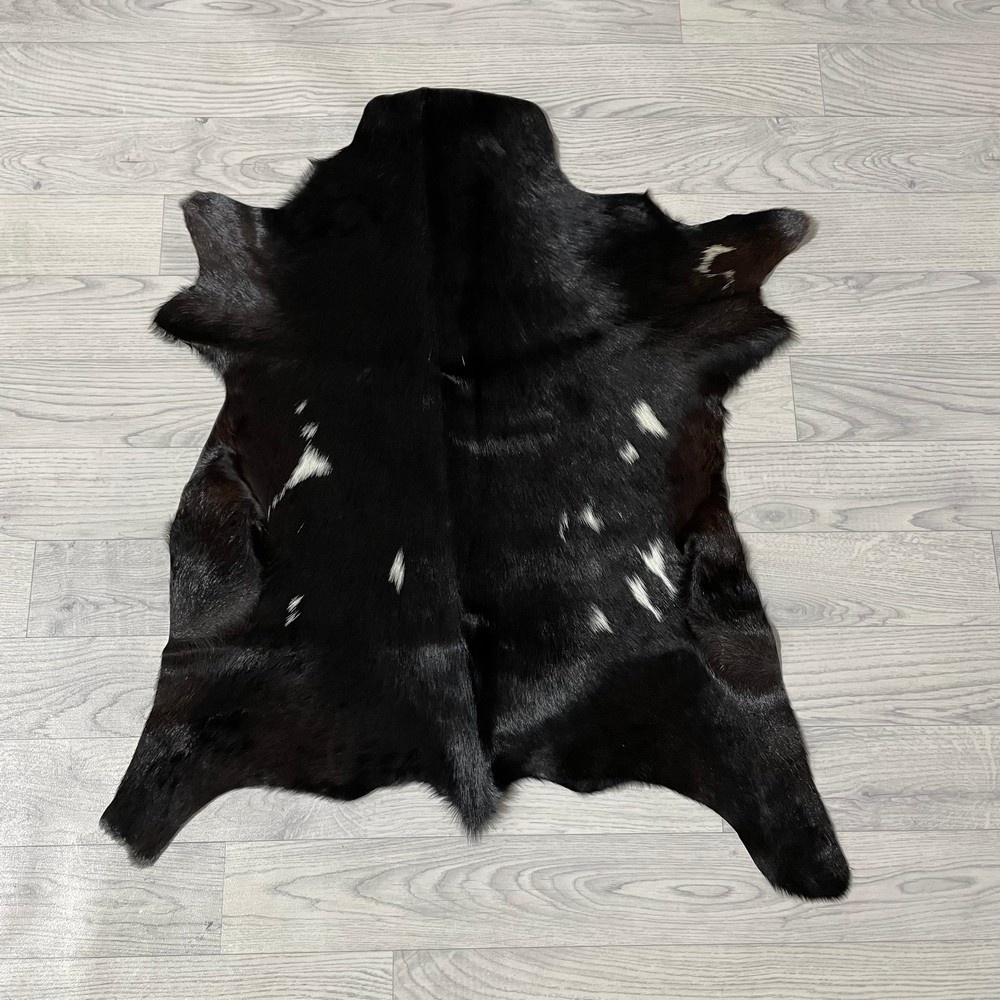 Lederstore Geitenhuid bruin zwart wit 80x70cm