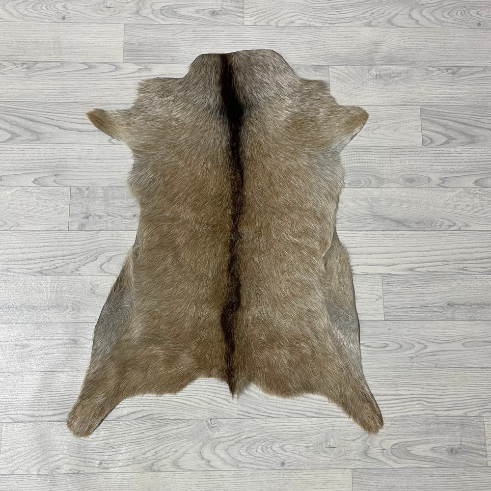 Lederstore Geitenhuid bruin zwart 80x65cm