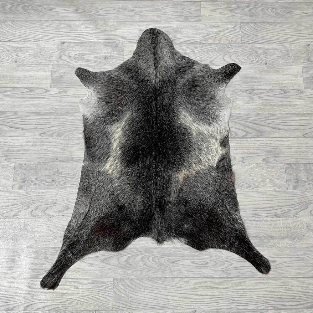 Lederstore Geitenhuid bruin grijs wit creme 90x75cm