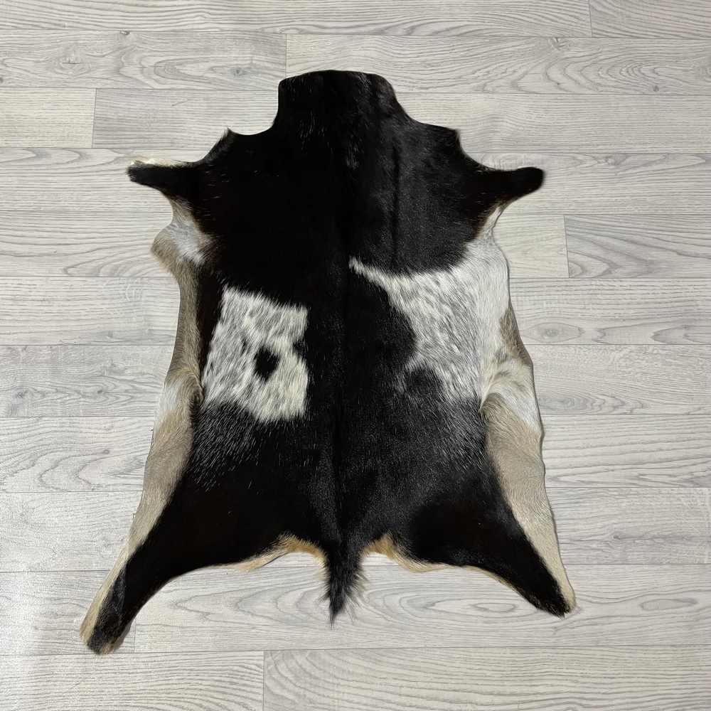 Lederstore Geitenhuid bruin zwart wit 75x60cm