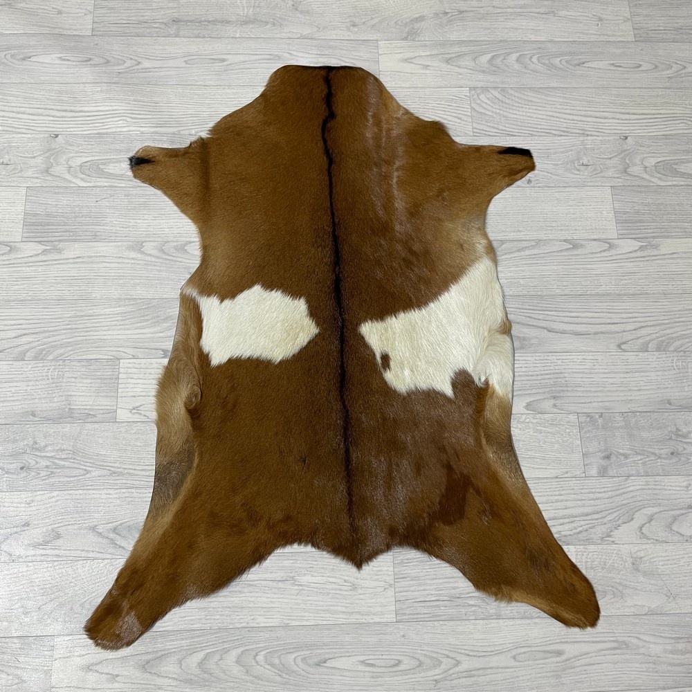 Lederstore Geitenhuid bruin zwart wit 90x70cm