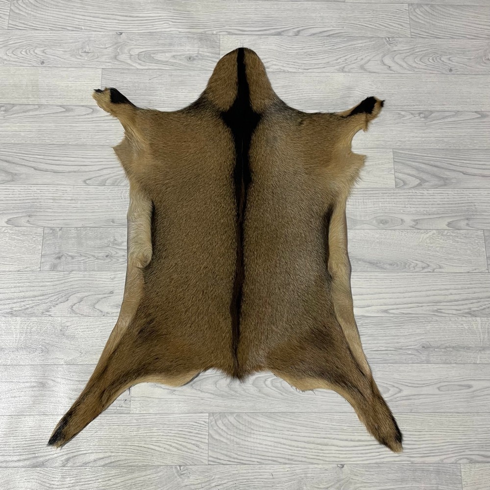 Lederstore Geitenhuid bruin zwart 80x60cm