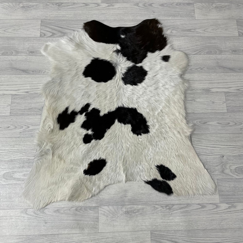 Lederstore Kalfshuid bruin wit 90x80cm