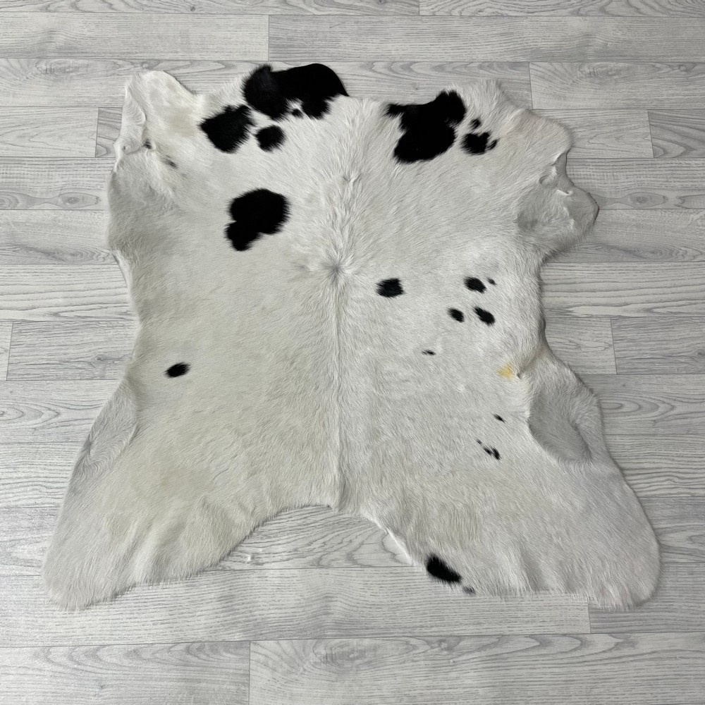 Lederstore Kalfshuid bruin wit 90x95cm