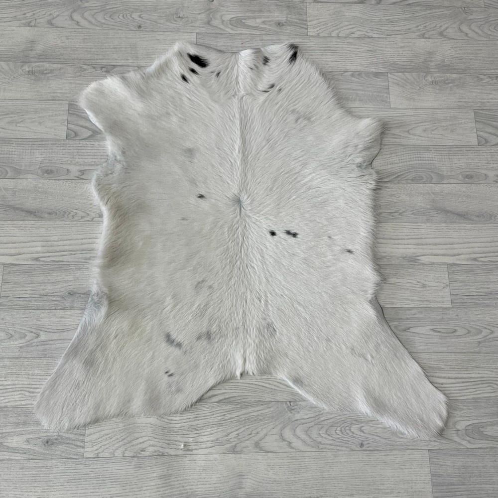 Lederstore Kalfshuid bruin wit 90x85cm