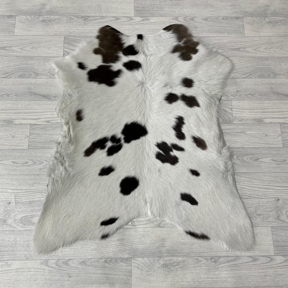 Lederstore Kalfshuid bruin wit 90x80cm