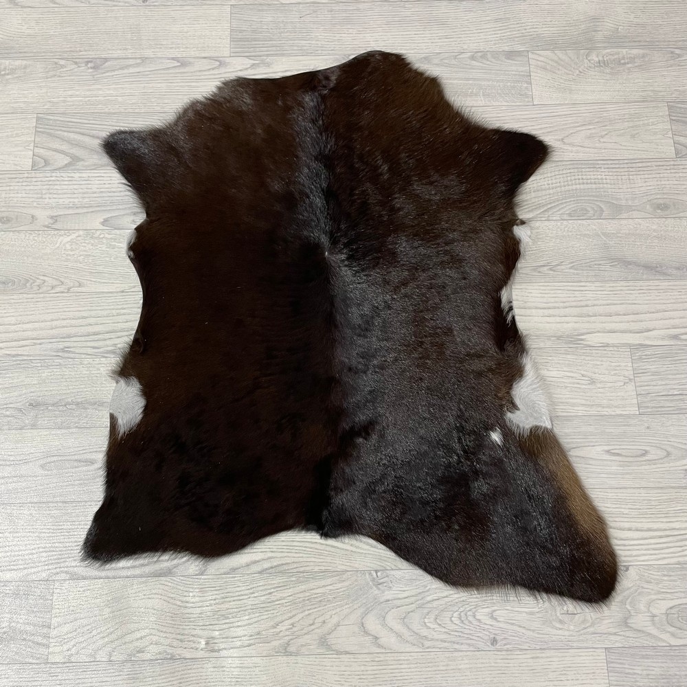 Lederstore Kalfshuid bruin wit 80x70cm