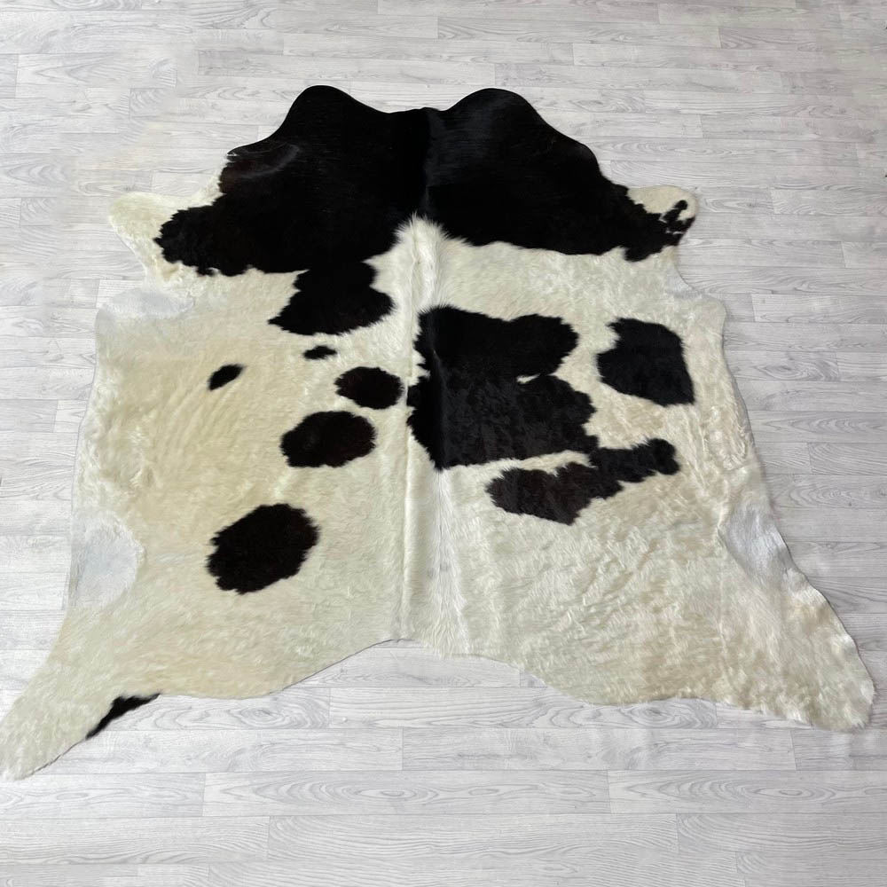 Lederstore Koeienhuid zwart wit creme 200x220cm