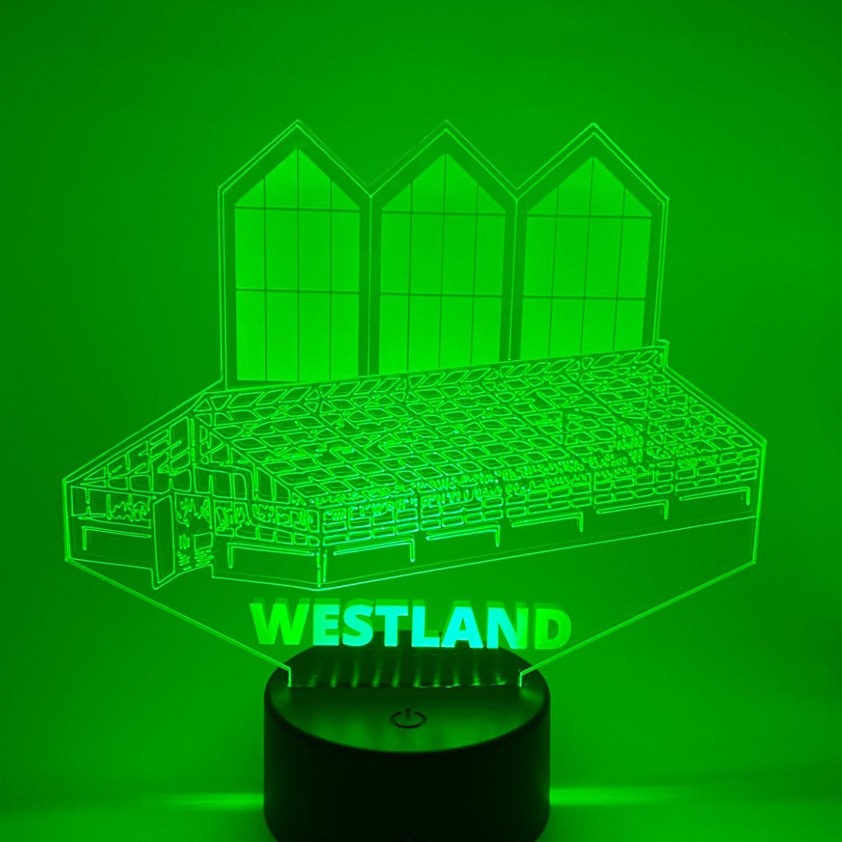 Merkloos 3D LED LAMP - Westland Kassen - Ontwerp-zelf.nl