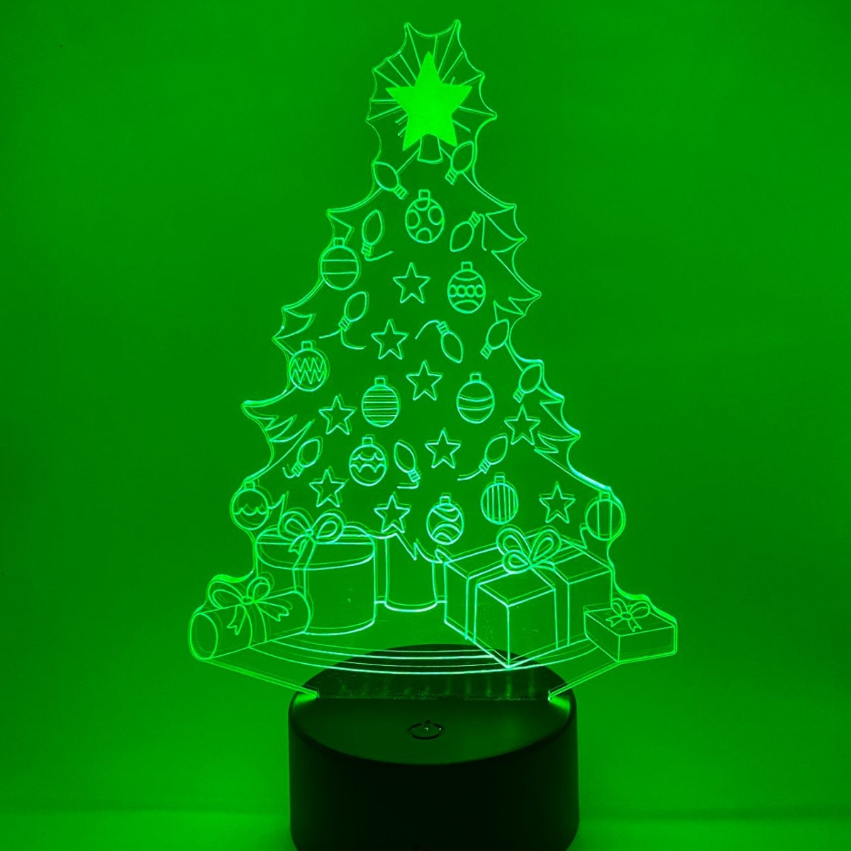 Merkloos 3D LED LAMP - Kerstboom 2 - Ontwerp-zelf.nl