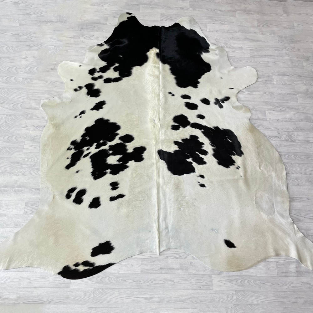 Lederstore Koeienhuid zwart creme 250x235cm